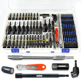 86-PCS Magnetic Impact Nut Driver Set with SAE & Metric Deep Sockets, Ratcheting Screwdriver, Universal Socket, Wing Nut Driver, Extensions & Power Bits - Professional Tool Kit for Mechanics & DIY