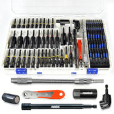 86-PCS Magnetic Impact Nut Driver Set with SAE & Metric Deep Sockets, Ratcheting Screwdriver, Universal Socket, Wing Nut Driver, Extensions & Power Bits - Professional Tool Kit for Mechanics & DIY