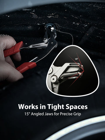 200PCS Car Clip & Fastener Kit with Professional Clip Removal Pliers – 4-Point Support Damage-Free Auto Trim Tool, Push Pin Rivet Remover Set for Door Panel Bumper Fender