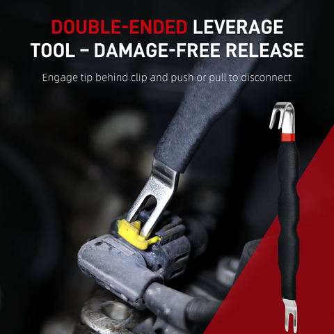 5-in-1 Automotive Electrical Disconnect Pliers Kit, 60° & 90° Angled Wire Connector Removal Tool Set with Terminal Pin Extractor and Hose Clamp Pliers, Damage-Free Release for Car, Truck, SUV