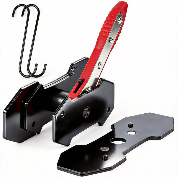 Brake Caliper Compression Tool, 360° Ratcheting Piston Compressor, 2 Steel Plates, 2 Hooks, for Single Twin Quad Pistons, Cars Trucks SUVs